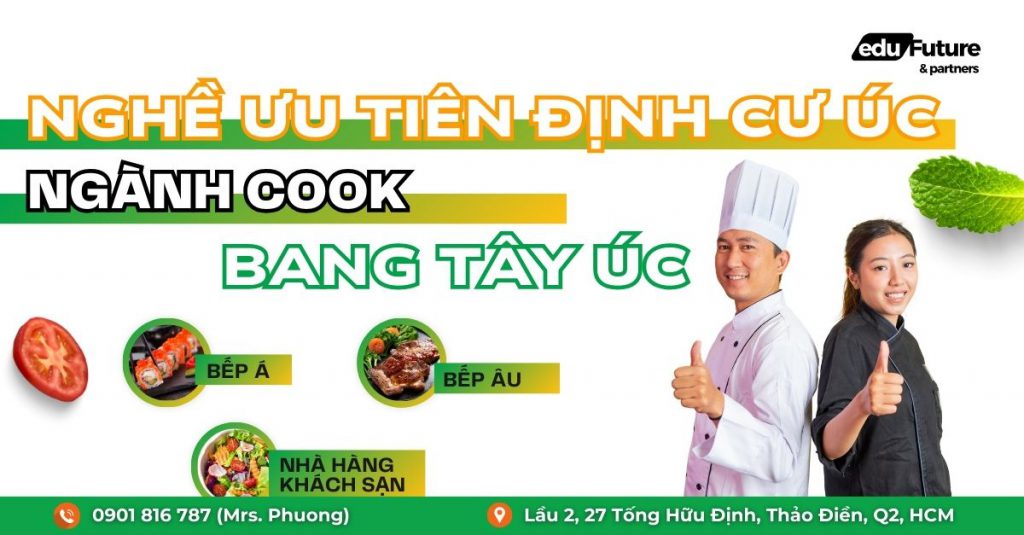 Nghề ưu tiên định cư Úc 2025: Cơ hội vị trí Cook ở bang Tây Úc