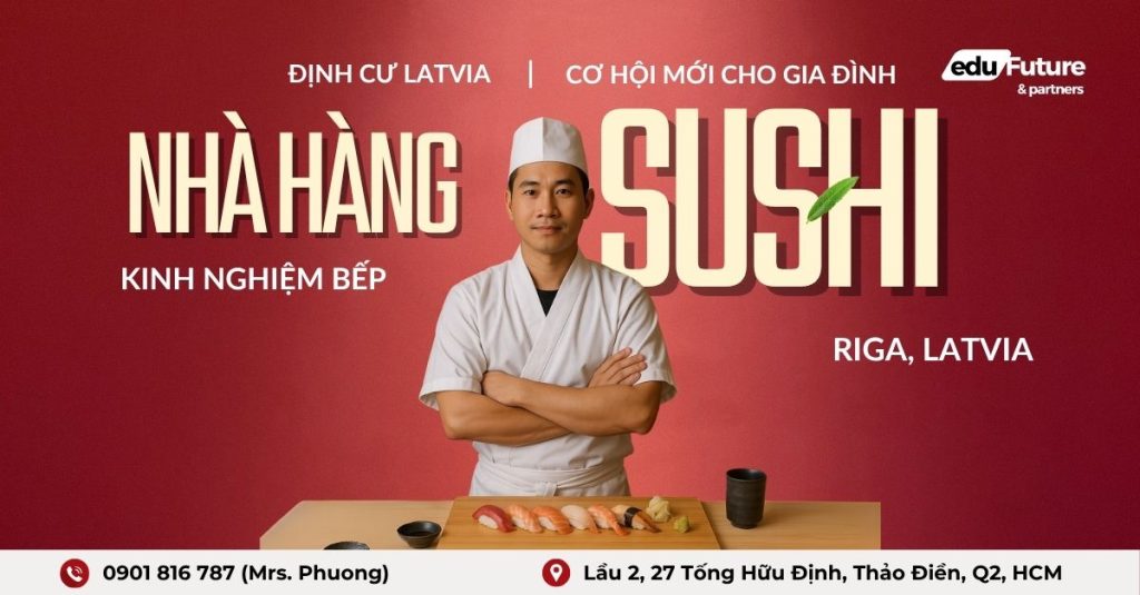 Lao động Latvia - Công việc tại nhà hàng Sushi