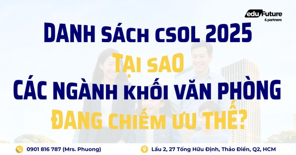 Danh sách CSOL 2025: Tại sao các ngành văn phòng đang dần chiếm ưu thế?