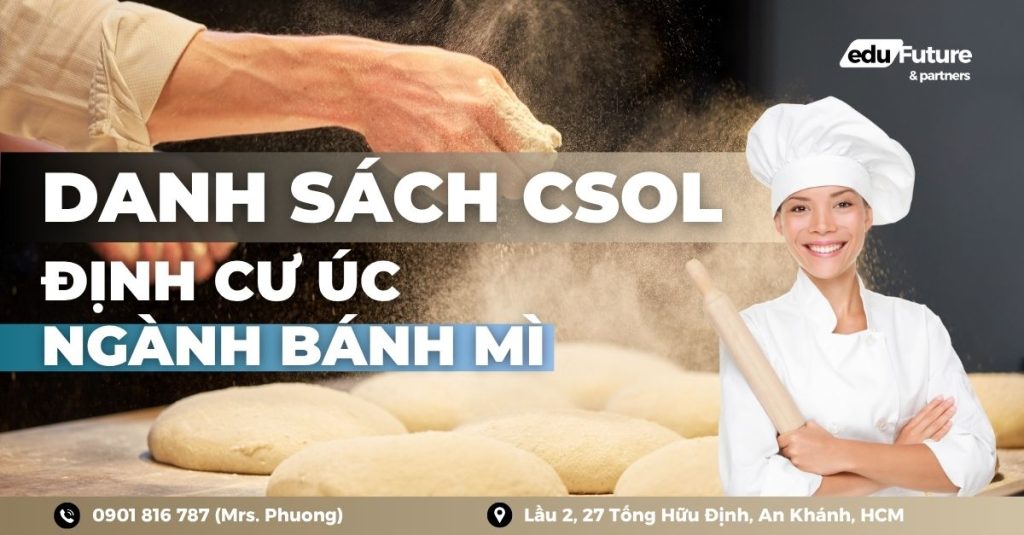 Danh sách CSOL - Định cư Úc ngành làm bánh mì